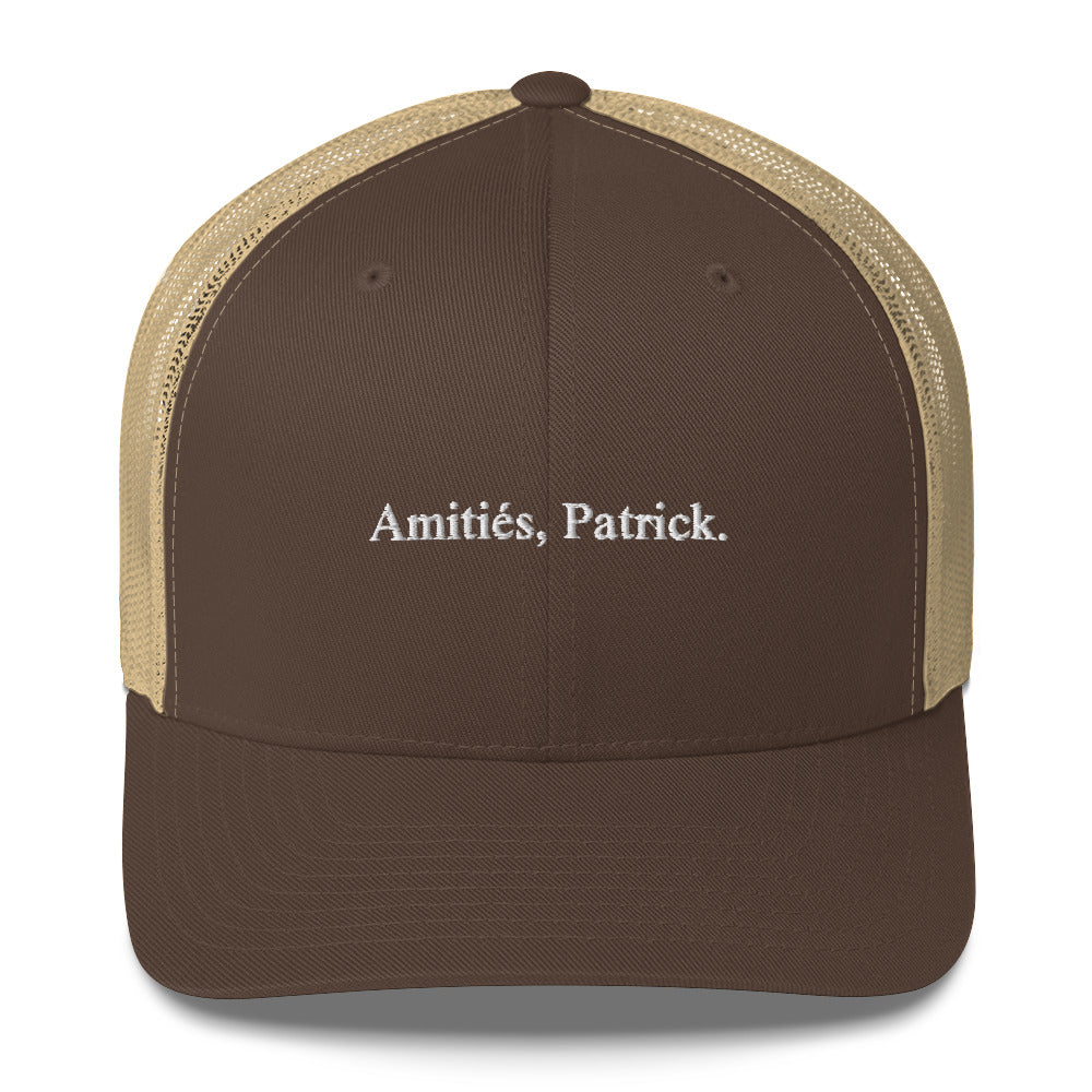 Casquette brodée Amitiés Patrick - Sedurro