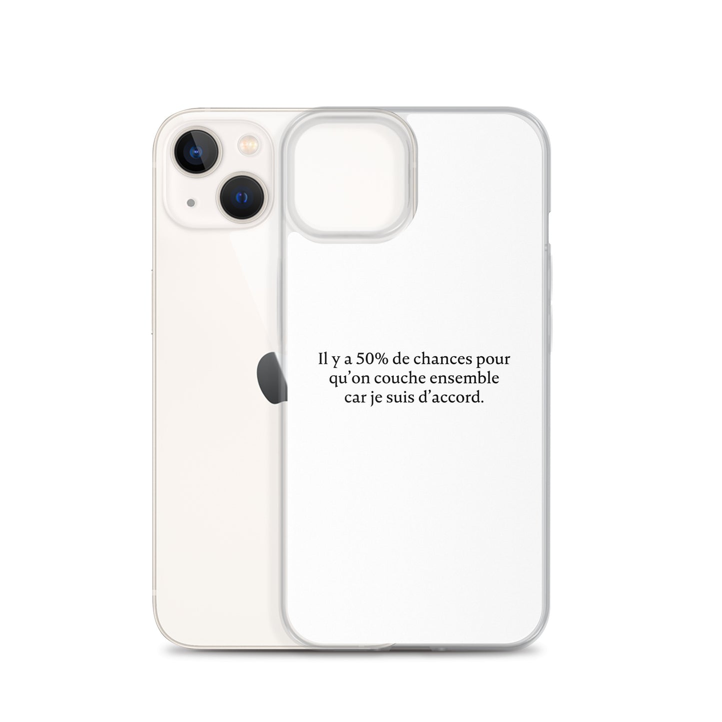 Coque iPhone 50% de chances qu'on couche ensemble - Sedurro