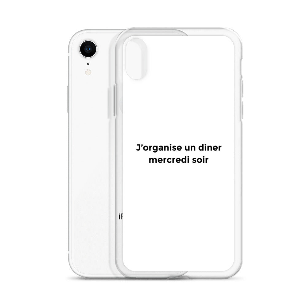 Coque iPhone J'organise un diner mercredi soir - Sedurro