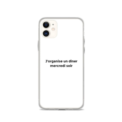 Coque iPhone J'organise un diner mercredi soir - Sedurro