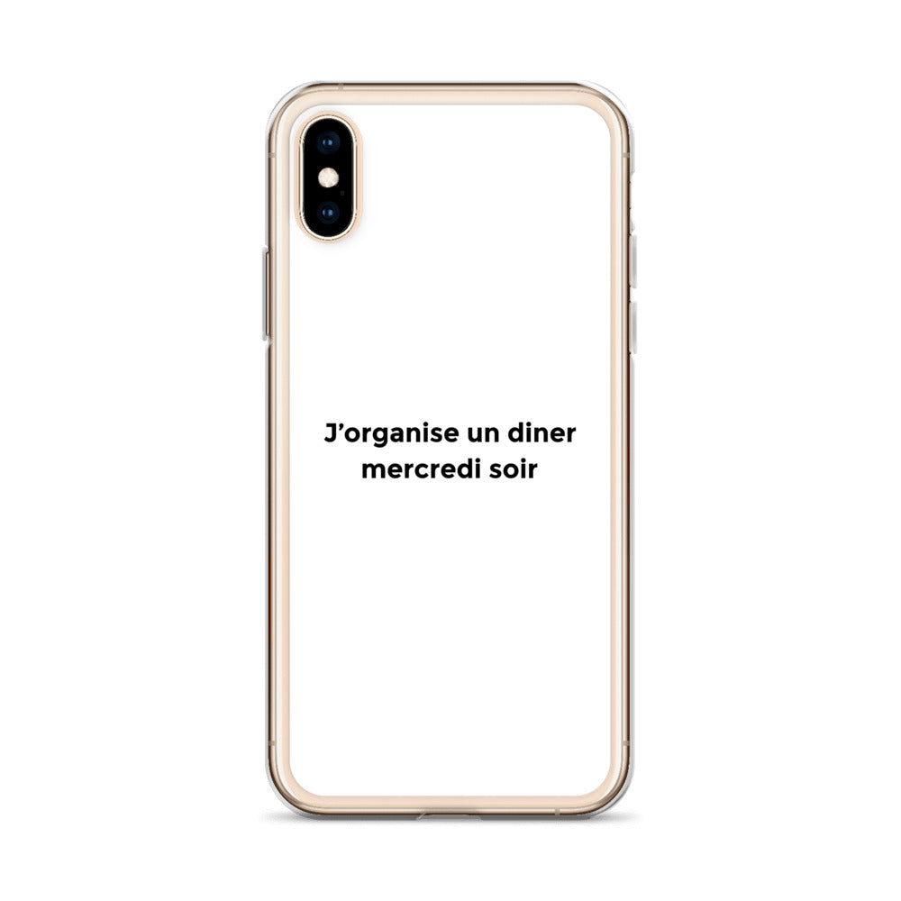 Coque iPhone J'organise un diner mercredi soir - Sedurro