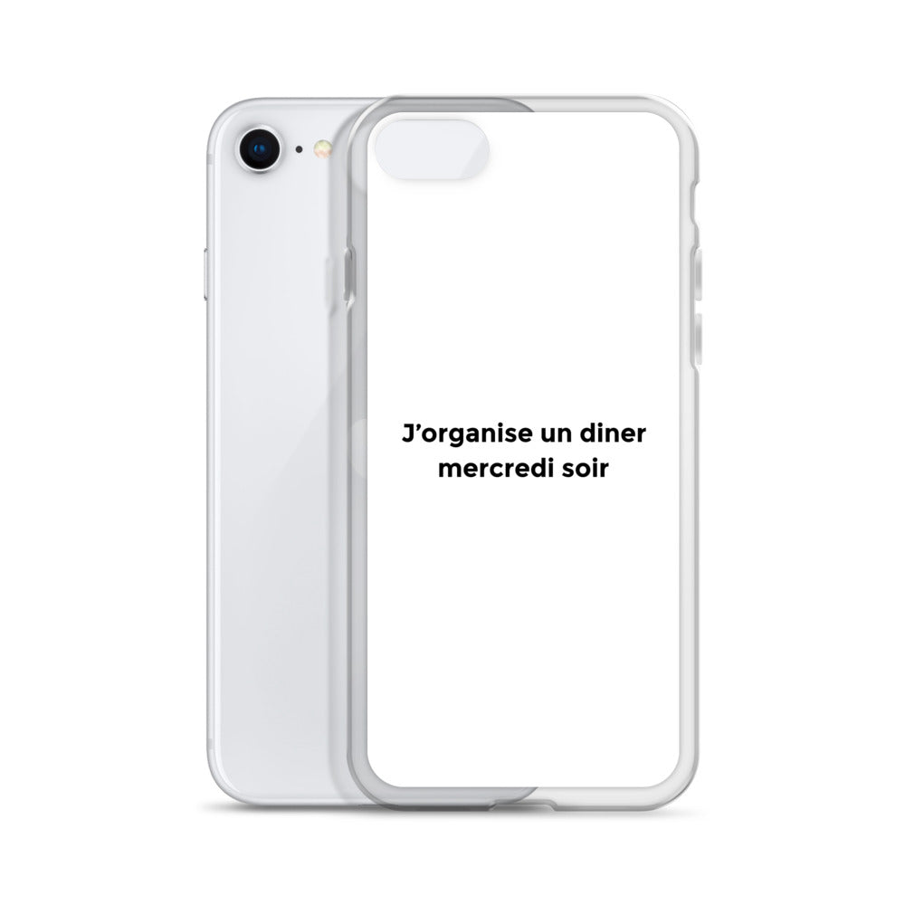 Coque iPhone J'organise un diner mercredi soir - Sedurro