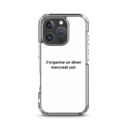 Coque iPhone J'organise un diner mercredi soir - Sedurro