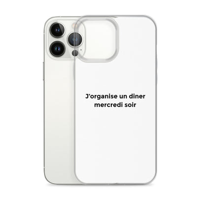 Coque iPhone J'organise un diner mercredi soir - Sedurro