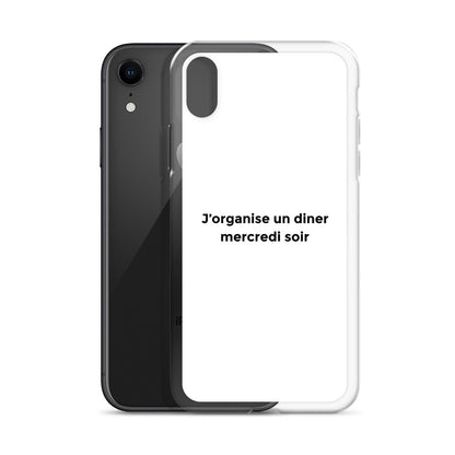 Coque iPhone J'organise un diner mercredi soir - Sedurro