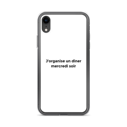 Coque iPhone J'organise un diner mercredi soir - Sedurro