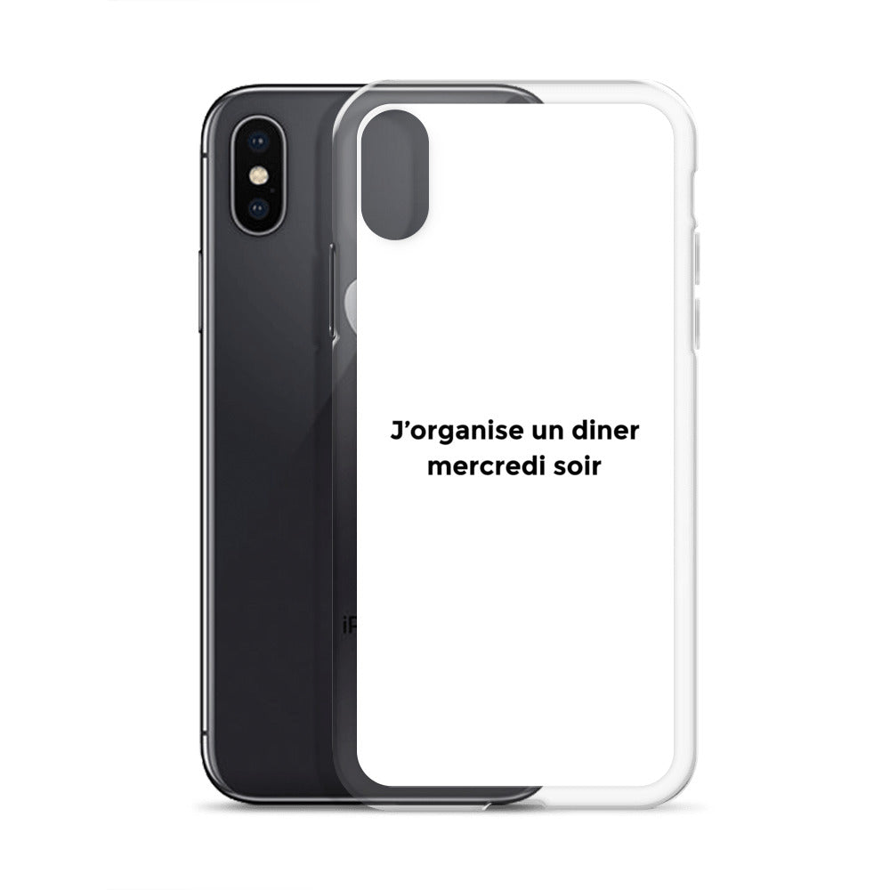 Coque iPhone J'organise un diner mercredi soir - Sedurro