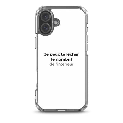 Coque iPhone Je peux te lécher le nombril de l'intérieur - Sedurro