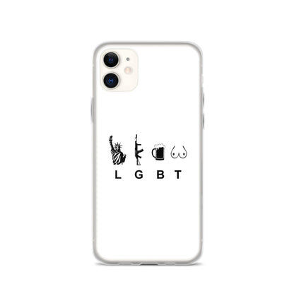 Coque iPhone LGBT liberty gun beer tits - Sedurro