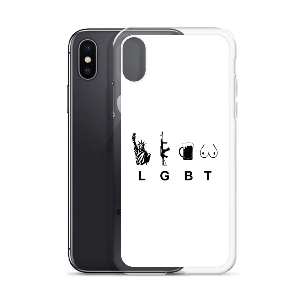 Coque iPhone LGBT liberty gun beer tits - Sedurro