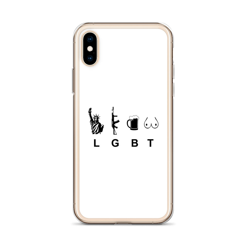 Coque iPhone LGBT liberty gun beer tits - Sedurro