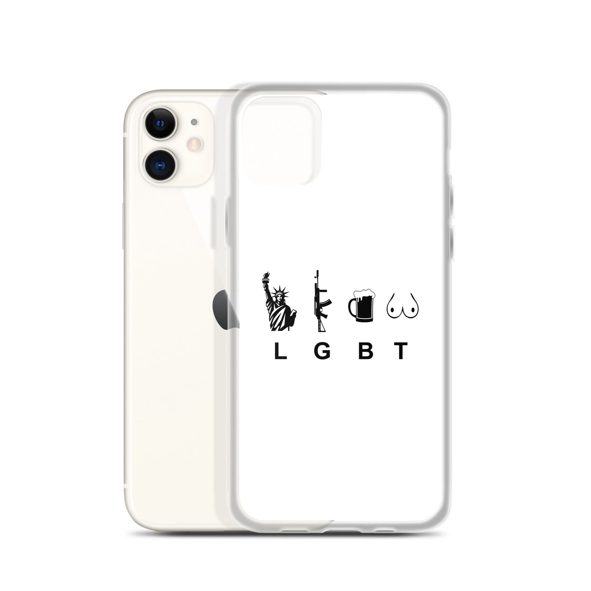 Coque iPhone LGBT liberty gun beer tits - Sedurro