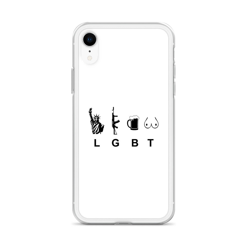 Coque iPhone LGBT liberty gun beer tits - Sedurro