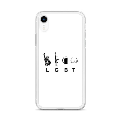 Coque iPhone LGBT liberty gun beer tits - Sedurro