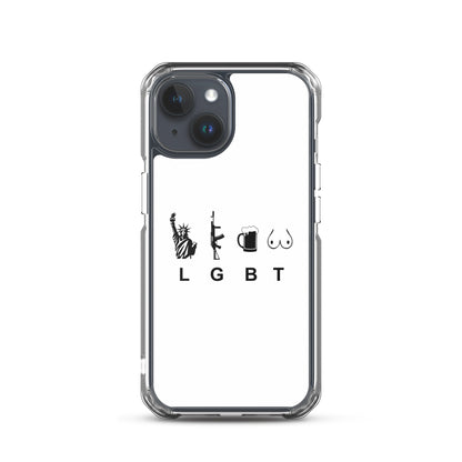 Coque iPhone LGBT liberty gun beer tits - Sedurro