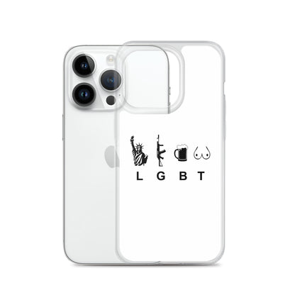 Coque iPhone LGBT liberty gun beer tits - Sedurro