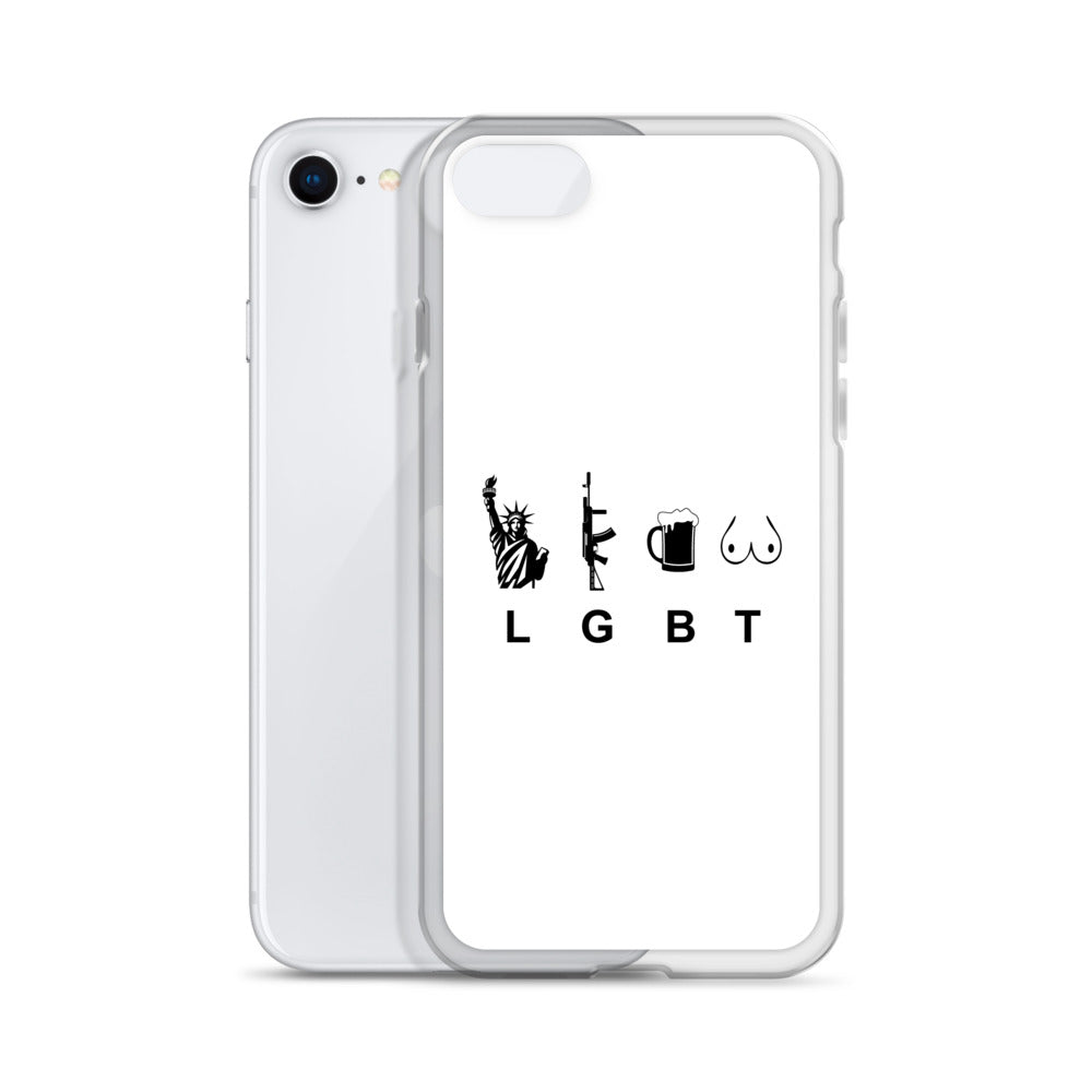 Coque iPhone LGBT liberty gun beer tits - Sedurro