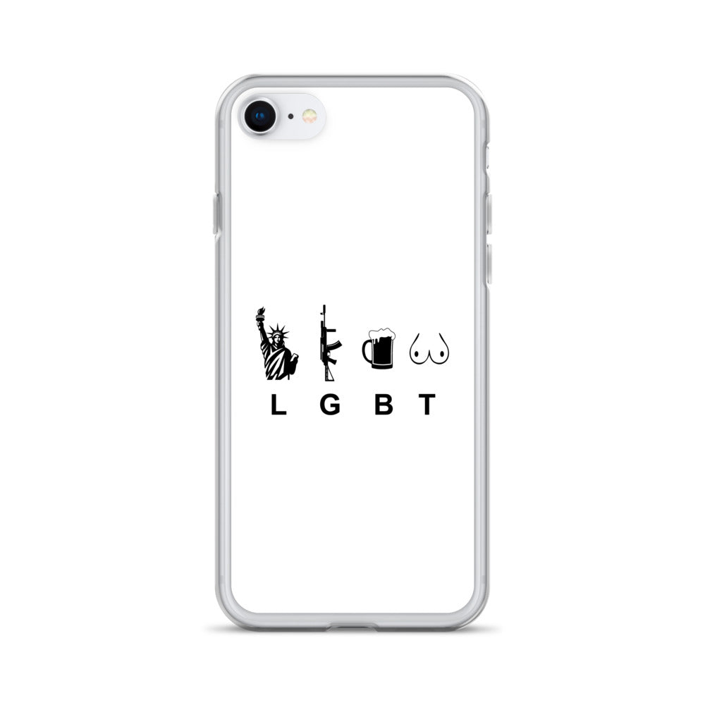 Coque iPhone LGBT liberty gun beer tits - Sedurro