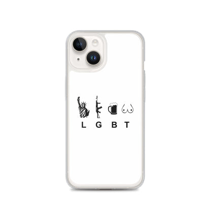 Coque iPhone LGBT liberty gun beer tits - Sedurro