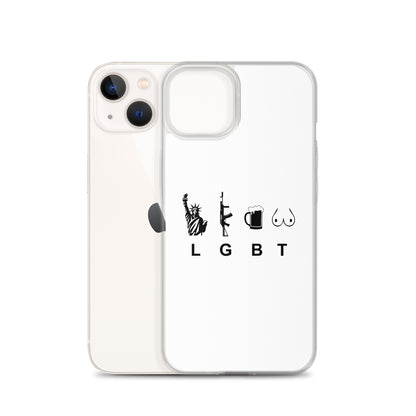 Coque iPhone LGBT liberty gun beer tits - Sedurro