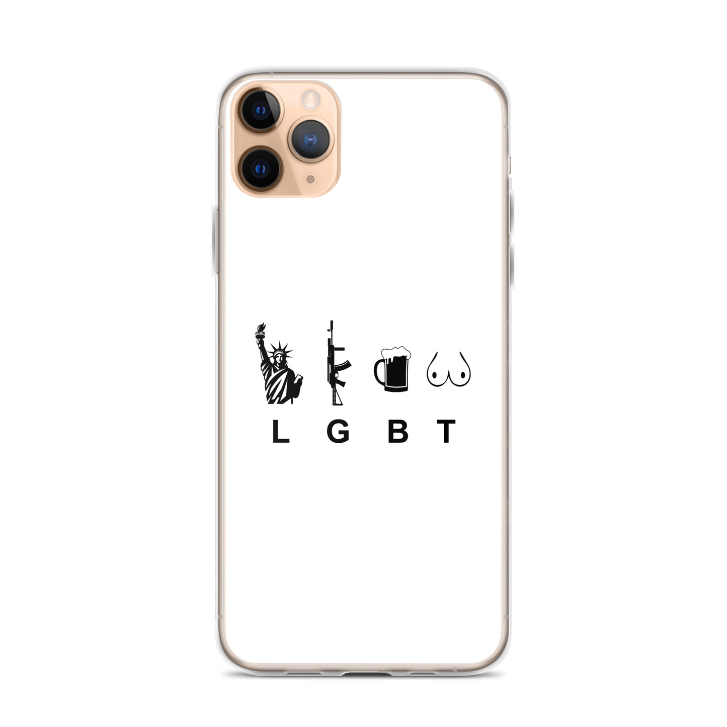 Coque iPhone LGBT liberty gun beer tits - Sedurro