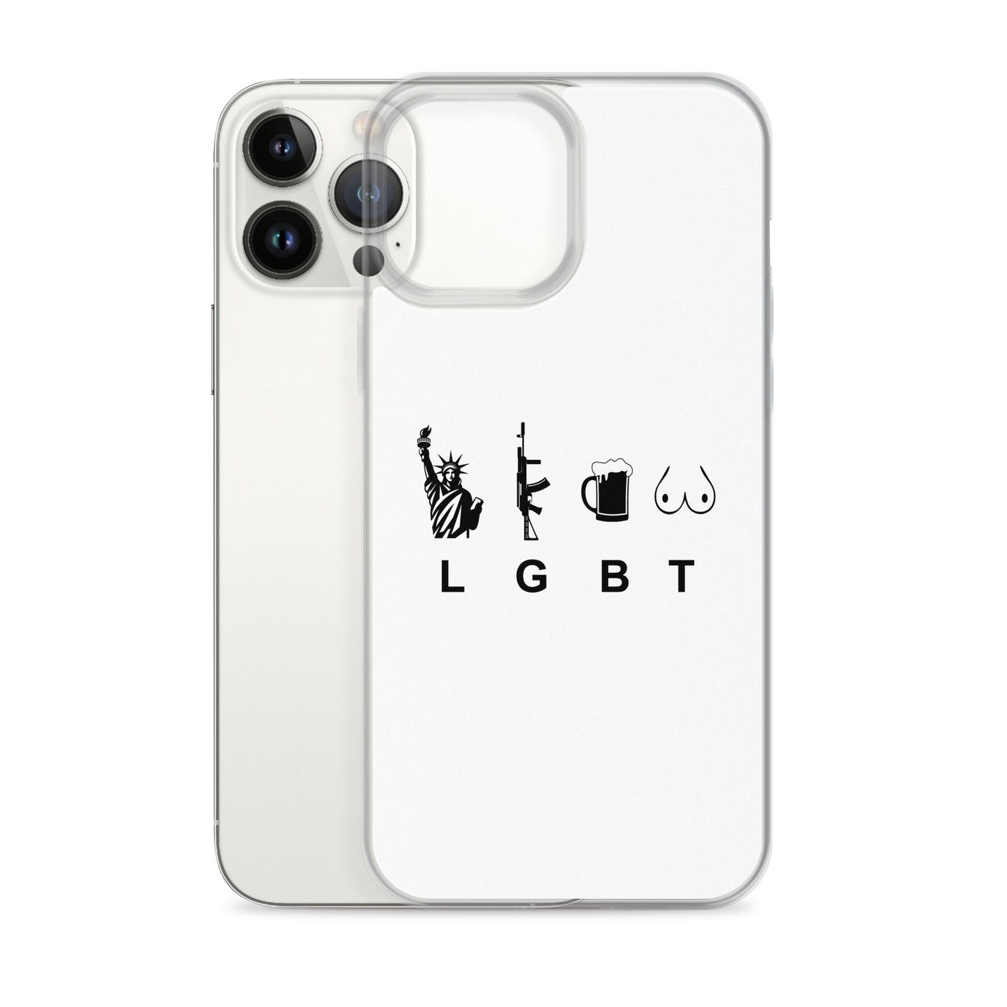 Coque iPhone LGBT liberty gun beer tits - Sedurro