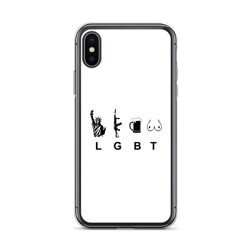 Coque iPhone LGBT liberty gun beer tits - Sedurro