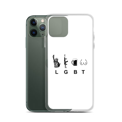 Coque iPhone LGBT liberty gun beer tits - Sedurro