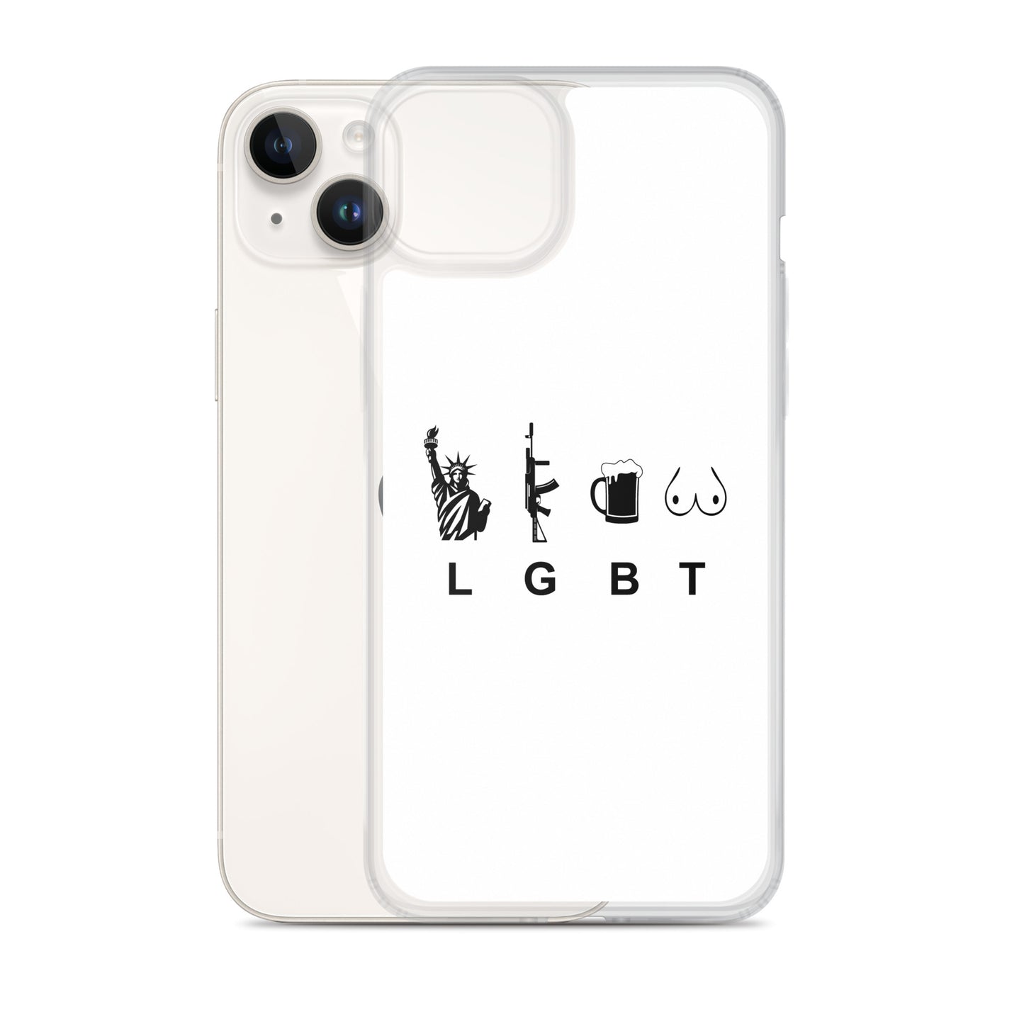 Coque iPhone LGBT liberty gun beer tits - Sedurro