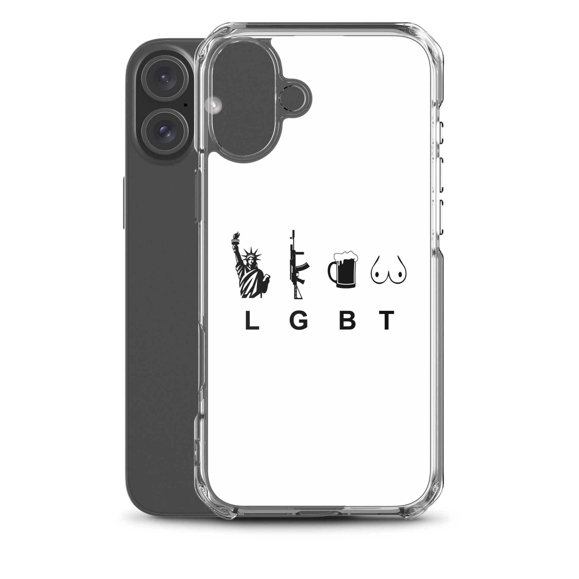 Coque iPhone LGBT liberty gun beer tits - Sedurro