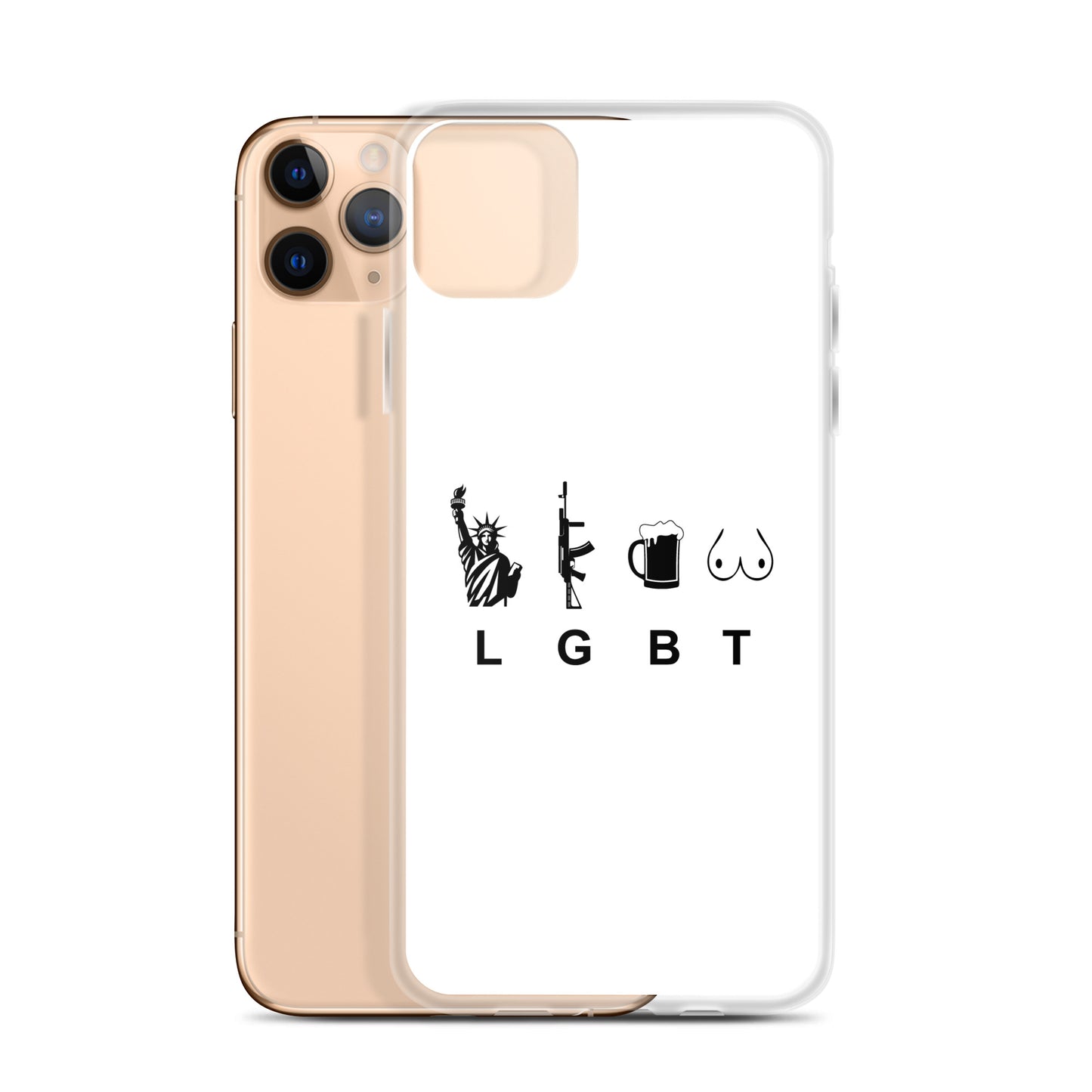 Coque iPhone LGBT liberty gun beer tits - Sedurro