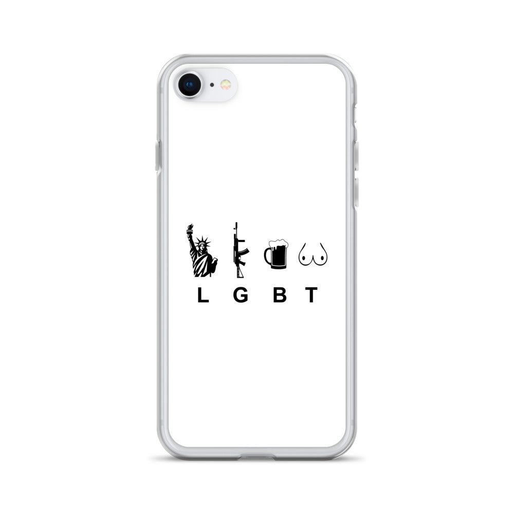 Coque iPhone LGBT liberty gun beer tits - Sedurro