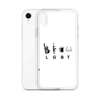 Coque iPhone LGBT liberty gun beer tits - Sedurro