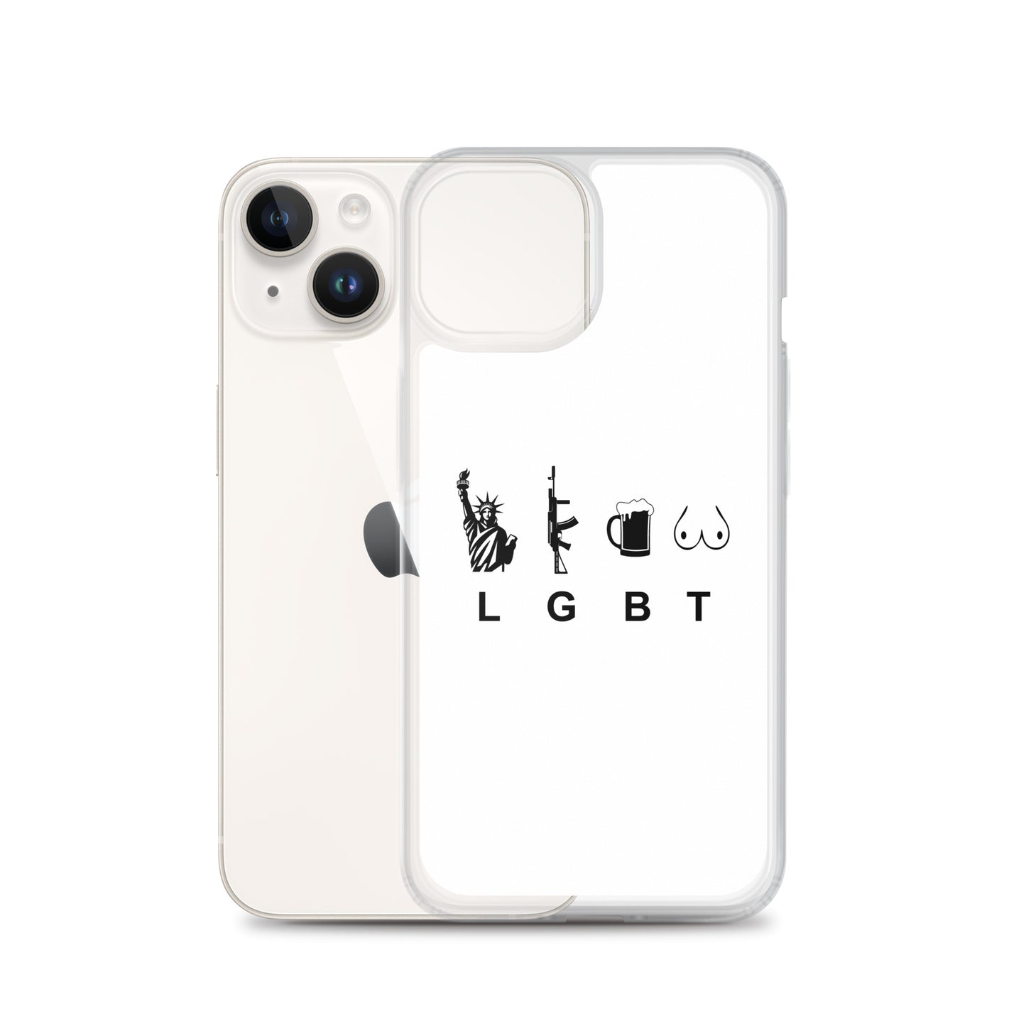 Coque iPhone LGBT liberty gun beer tits - Sedurro