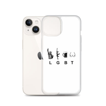 Coque iPhone LGBT liberty gun beer tits - Sedurro