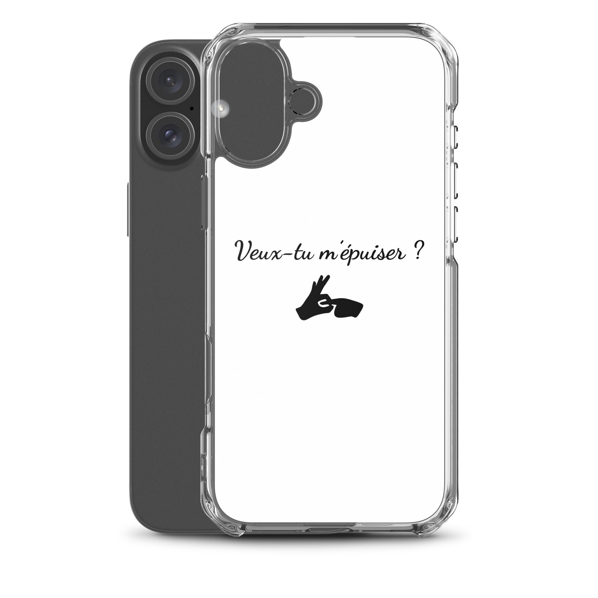 Coque iPhone Veux-tu m'épuiser - Sedurro