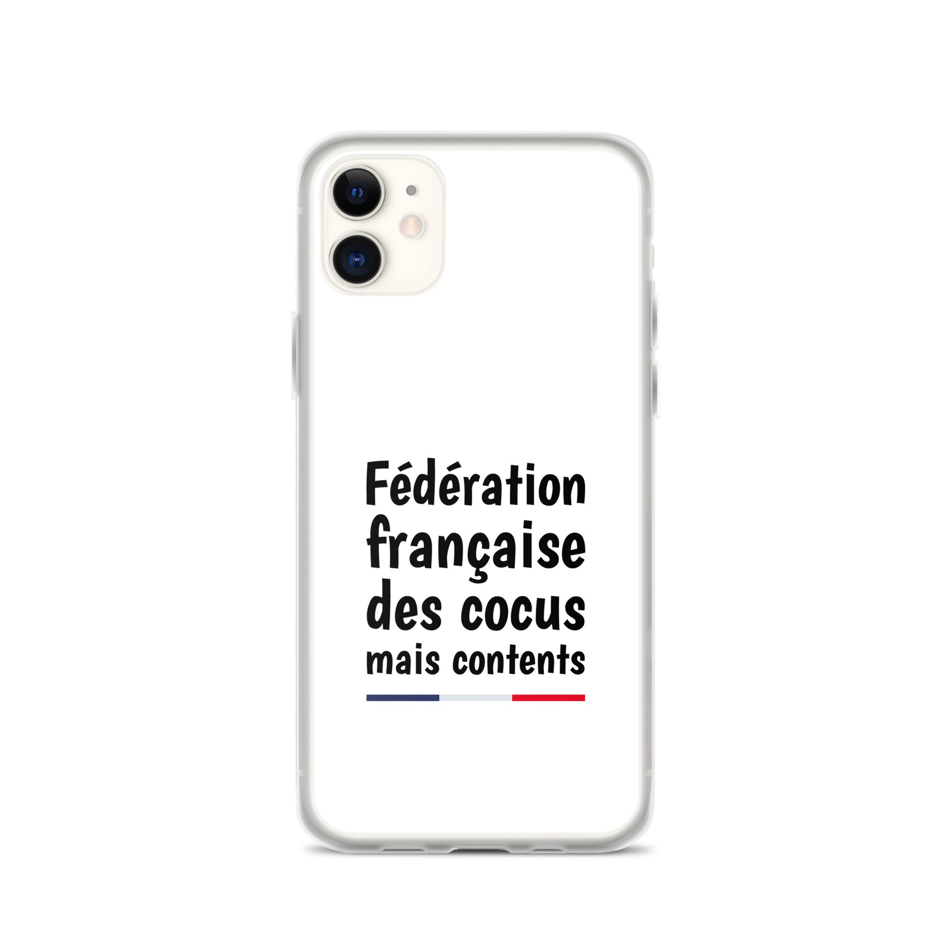 Coque iPhone Fédération française des cocus mais contents - Sedurro