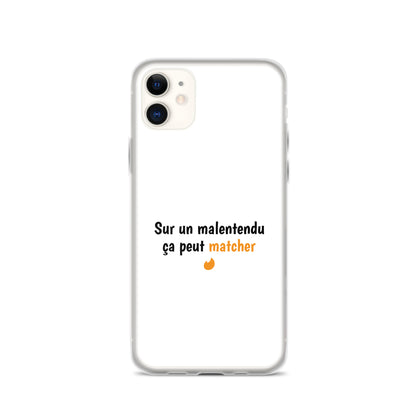 Coque iPhone Sur un malentendu ça peut matcher - Sedurro