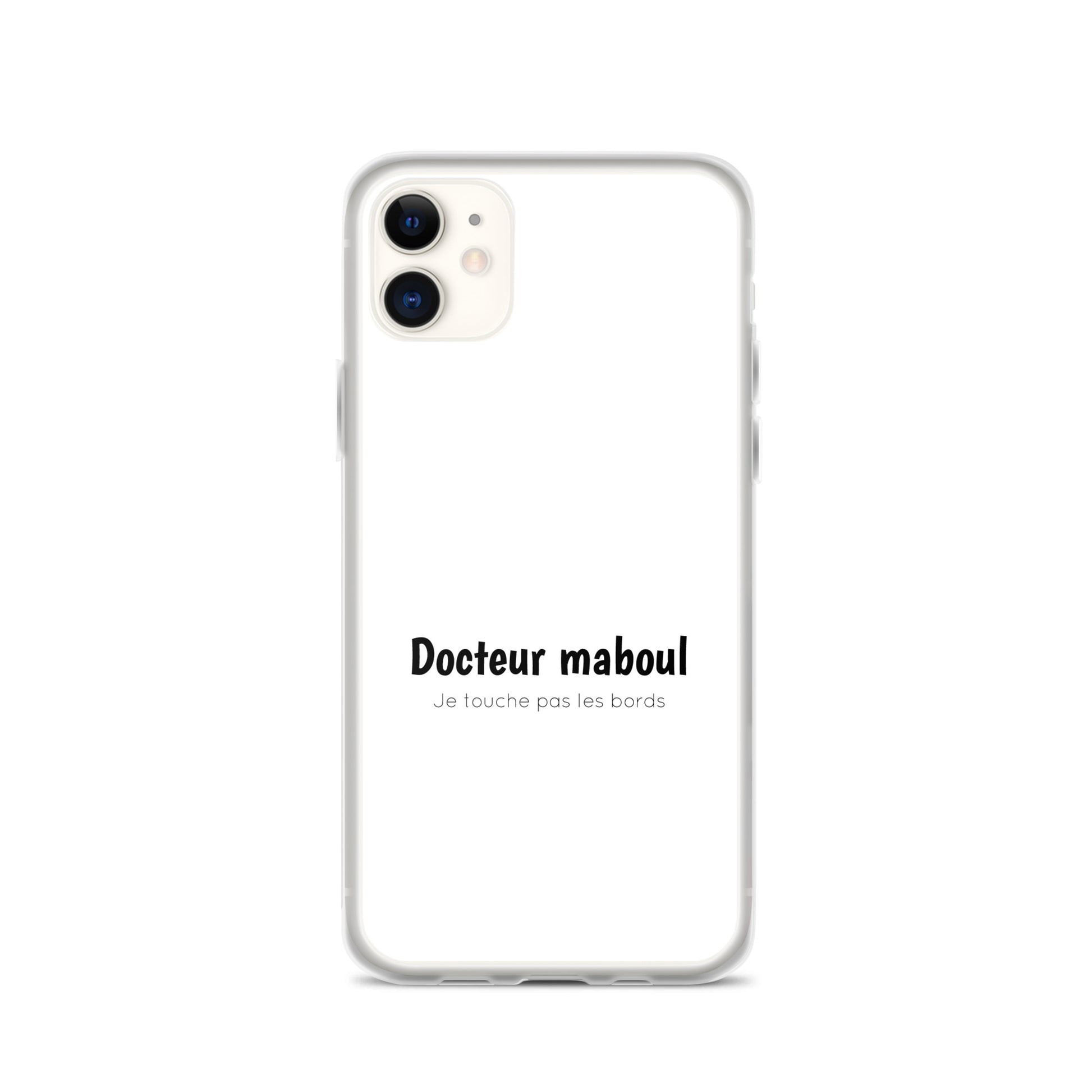 Coque iPhone Docteur maboul je touche pas les bords - Sedurro