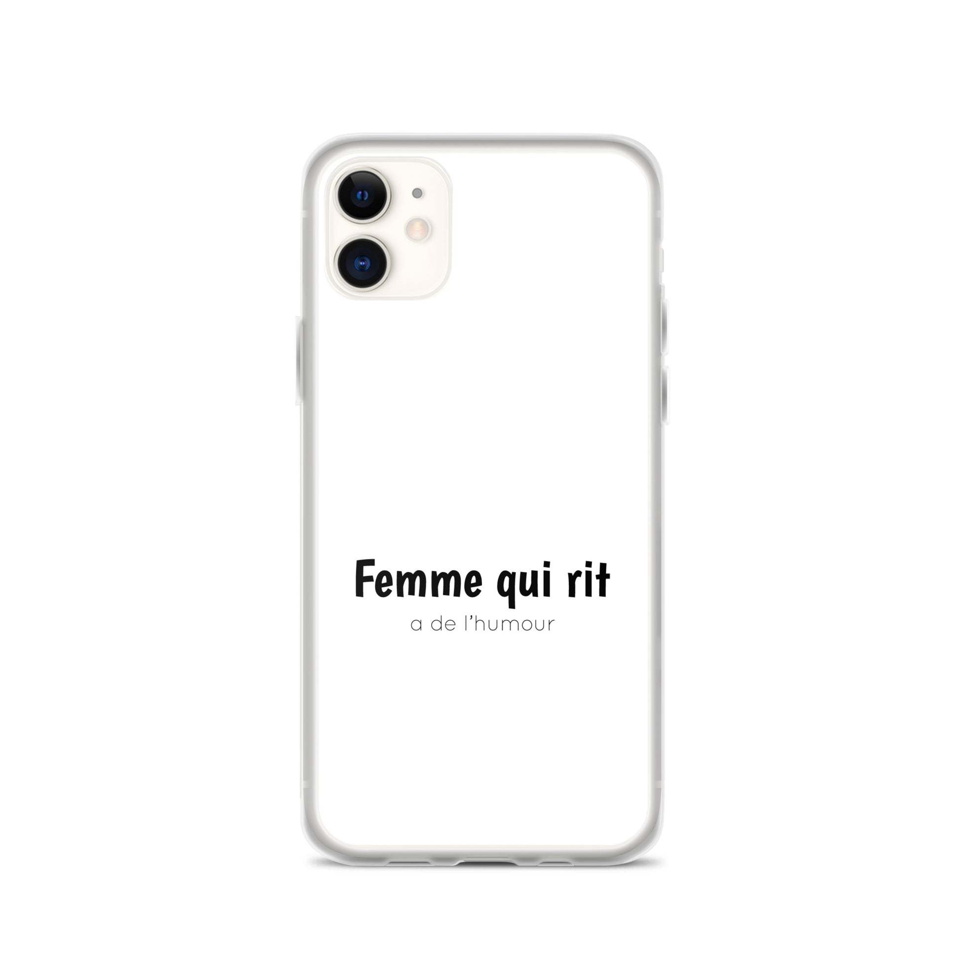 Coque iPhone Femme qui rit a de l'humour - Sedurro