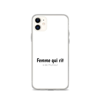 Coque iPhone Femme qui rit a de l'humour - Sedurro