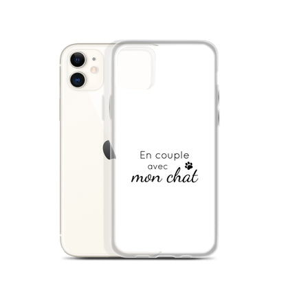 Coque iPhone En couple avec mon chat - Sedurro