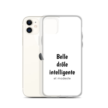 Coque iPhone Belle drôle intelligente et modeste - Sedurro