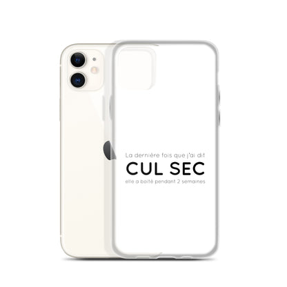 Coque iPhone La dernière fois que j'ai dit cul sec elle a boité pendant 2 semaines - Sedurro