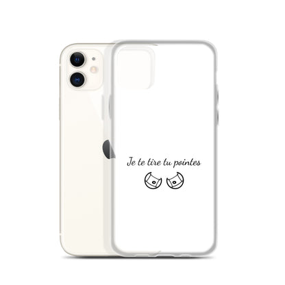 Coque iPhone Je te tire tu pointes - Sedurro