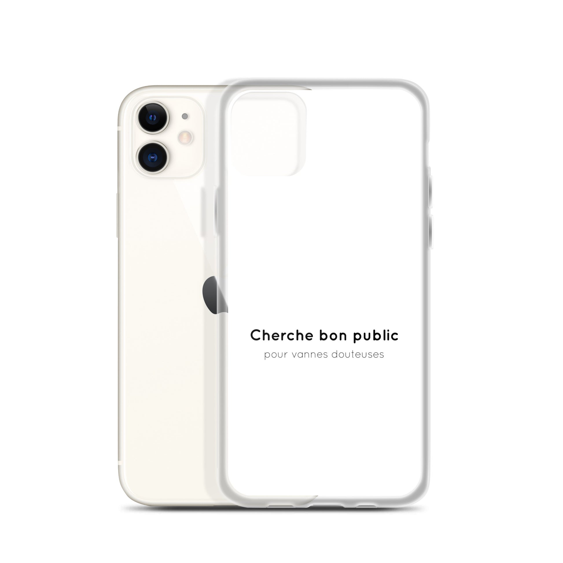 Coque iPhone Cherche bon public pour vannes douteuses - Sedurro