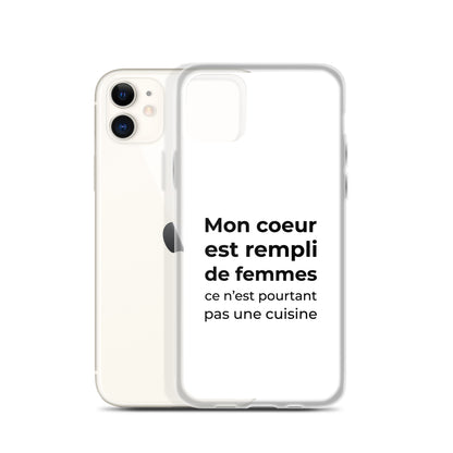 Coque iPhone Mon cœur est rempli de femmes ce n'est pourtant pas une cuisine Sedurro