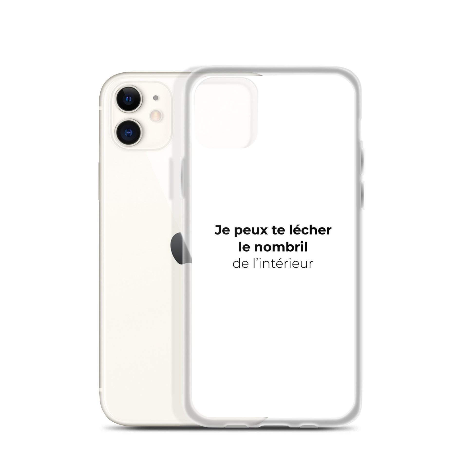 Coque iPhone Je peux te lécher le nombril de l'intérieur - Sedurro