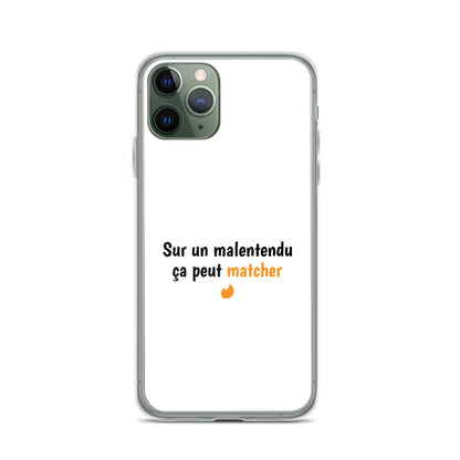 Coque iPhone Sur un malentendu ça peut matcher - Sedurro