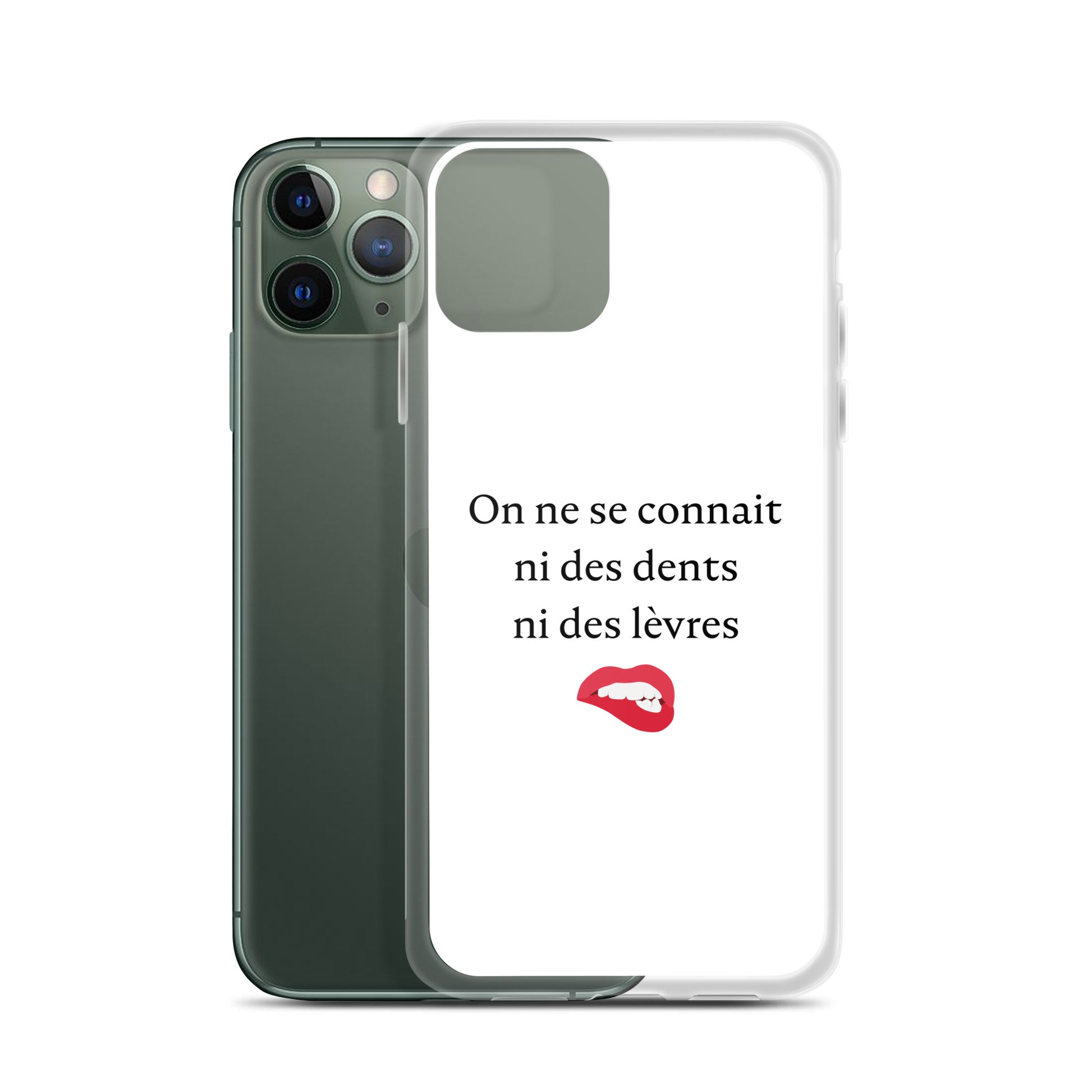 Coque iPhone On ne se connait ni des dents ni des lèvres - Sedurro